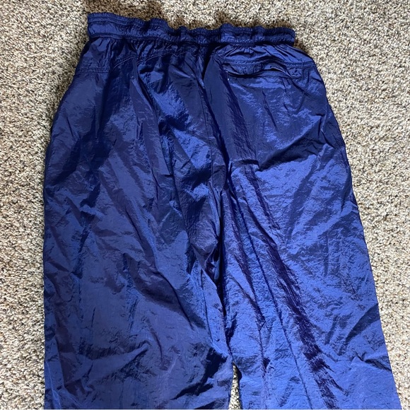 Vintage Nike Pants Mens Large Navy Blue 90s Nylon Track Joggers Sweatpants Baggy - Picture 2 of 9
